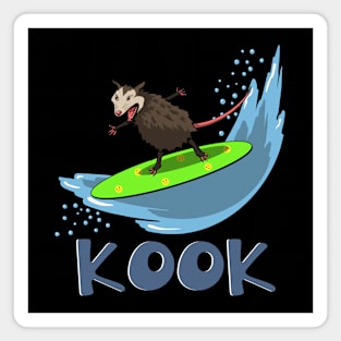 Surfing kook opossum Magnet